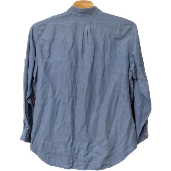 Polo Ralph Lauren Linen/Silk L/S Button Front Shirt Blue Men's XXL - Picture 2 of 4